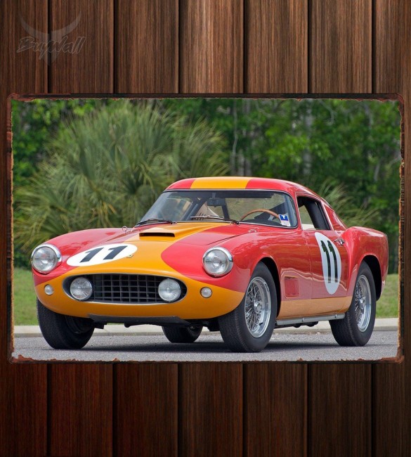 Металлическая табличка Ferrari 250 GT Berlinetta Tour de France 253 Металлическая табличка Ferrari 250 GT Berlinetta Tour de France 253